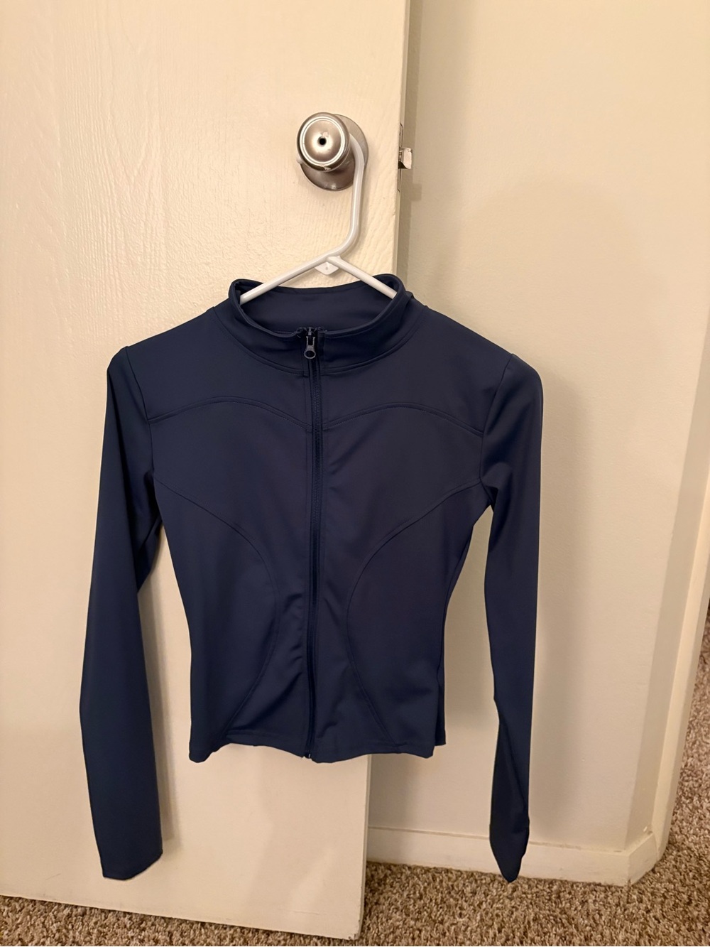 Women's Navy Zip-Front Active Jacket